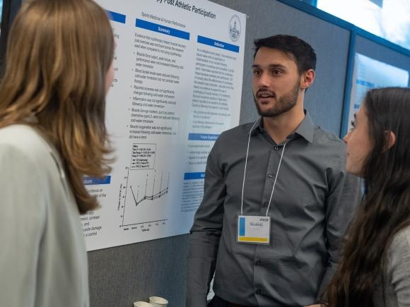 Movement Science student presenting research findings at the Undergraduate Research Conference.