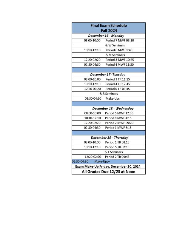 Fall 2024 Final Exam