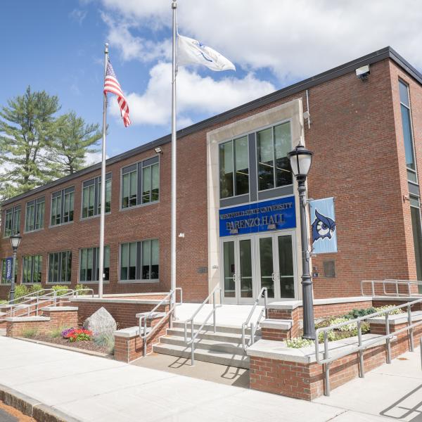 Outside shot of renovated Parenzo Hall 