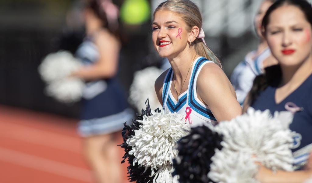 Cheerleader at Homecoming